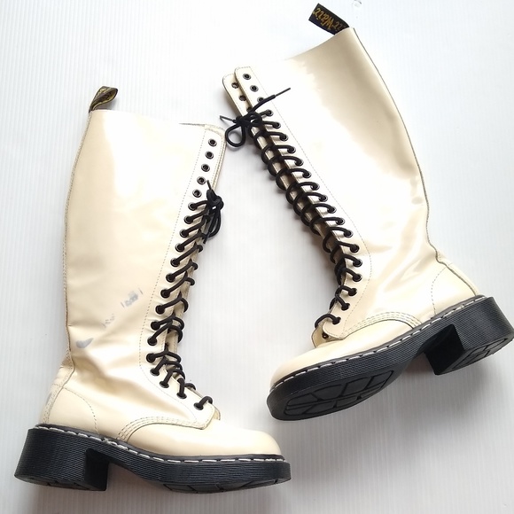 dr martens cream boots